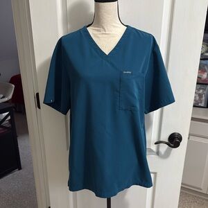Jaanuu Teal V-Neck Scrub Top
